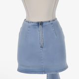 Flower Power Denim Skirt