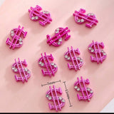 Large Pink Dollar Sign Nail Charm