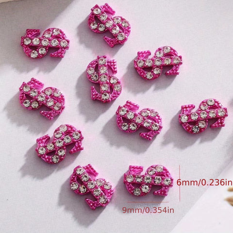 Small Diamond Dollar Sign Nail Charm